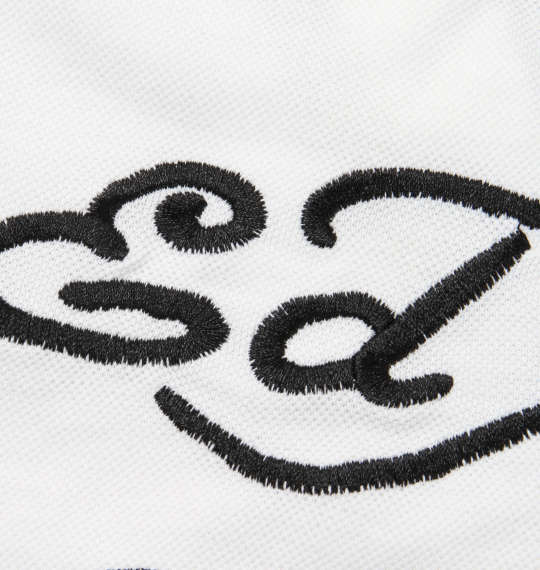 Ed Hardy 刺繍プリント半袖ポロシャツ オフホワイト