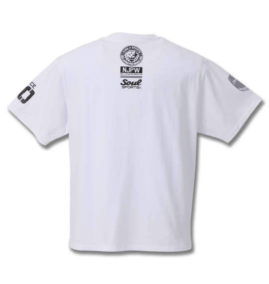 SOUL SPORTS×新日本プロレス コラボ20thライオンロゴ半袖Tシャツ ホワイト