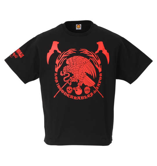 新日本プロレス L・I・J×AGUILA半袖Tシャツ(レッド) ブラック