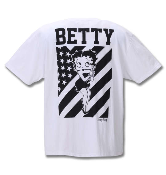 BETTY BOOP 刺繍プリント半袖Tシャツ オフホワイト