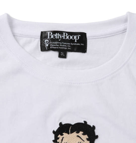 BETTY BOOP 刺繍半袖Tシャツ オフホワイト