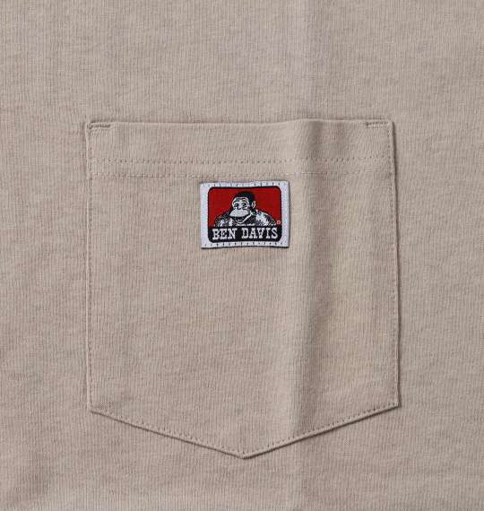 BEN DAVIS ポケット半袖Tシャツ ベージュ