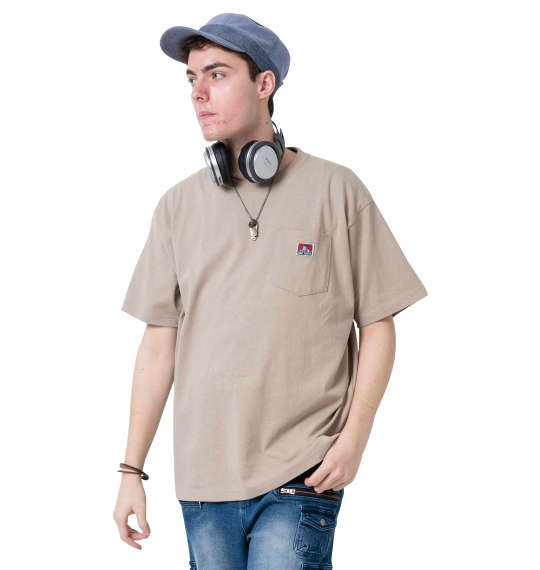 BEN DAVIS ポケット半袖Tシャツ ベージュ