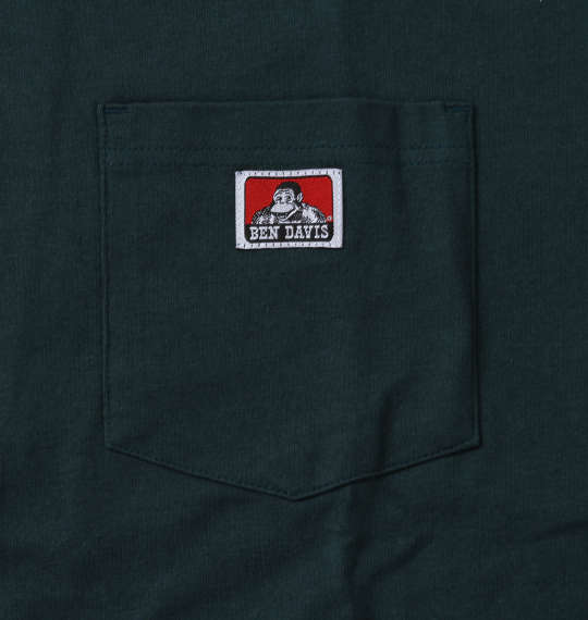 BEN DAVIS ポケット半袖Tシャツ ボトルグリーン