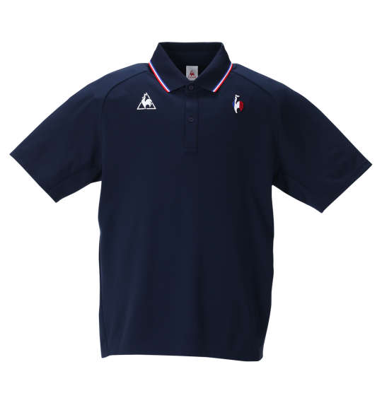 LE COQ SPORTIF サンスクリーンエアスタイリッシュ半袖ポロシャツ ネイビー