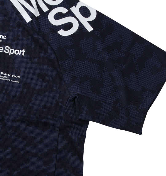 DESCENTE ジャガードグラフィック半袖Tシャツ ネイビー