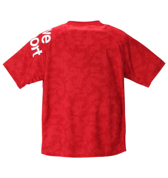 DESCENTE ジャガードグラフィック半袖Tシャツ レッド