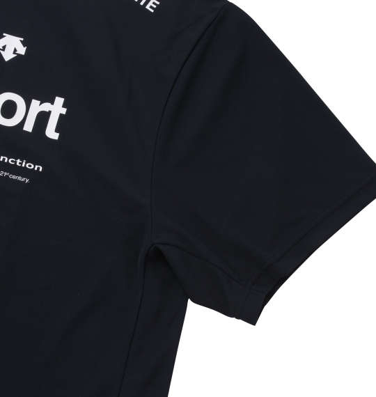 DESCENTE サンスクリーン半袖ポロシャツ ネイビー