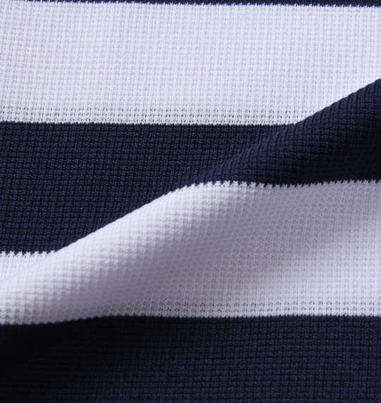 FILA GOLF ボーダーラガー半袖シャツ ネイビー