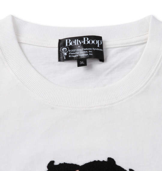 BETTY BOOP サガラ刺繍半袖Tシャツ オフホワイト
