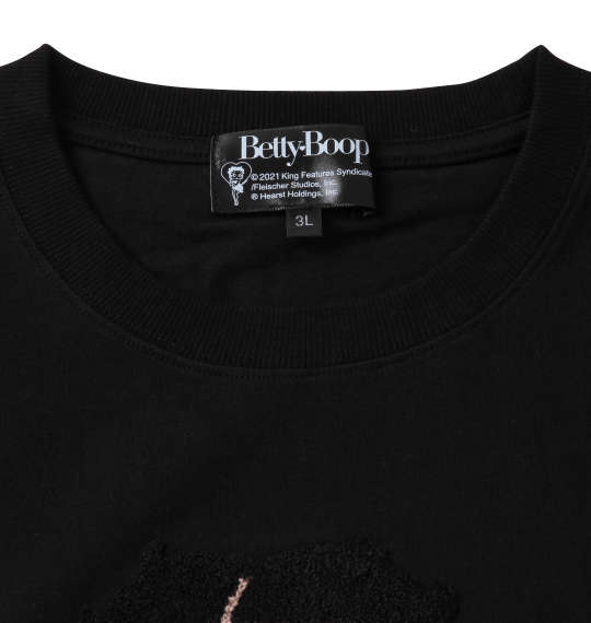 BETTY BOOP サガラ刺繍半袖Tシャツ ブラック