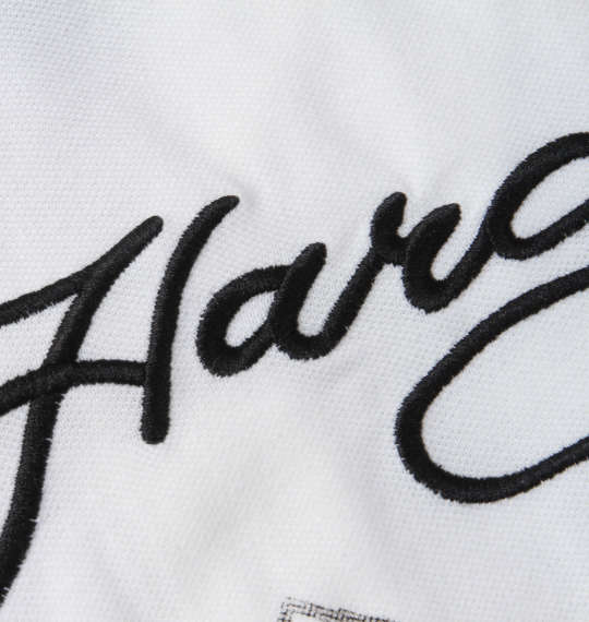 Ed Hardy 刺繍&プリント鹿の子半袖ポロシャツ オフホワイト