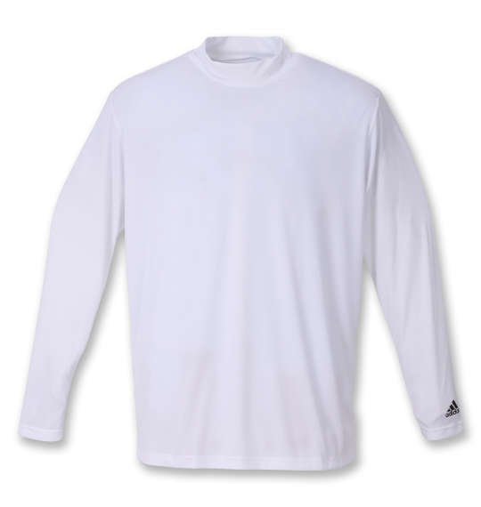 adidas golf エンボスパターン半袖シャツ+ハイネック長袖Tシャツ ブラック×ホワイト