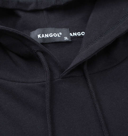 KANGOL フロッキープリント半袖Tパーカー ブラック