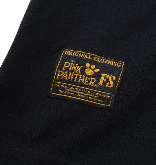 PINK PANTHER×FLAGSTAFF ピンクパンサー半袖Tシャツ ブラック