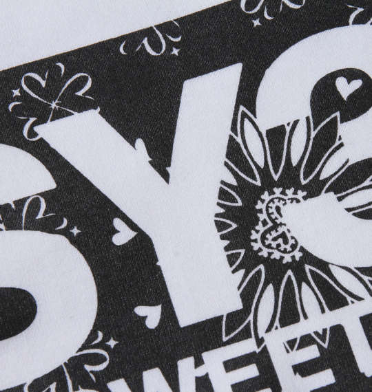 SY32 by SWEET YEARS ペイズリーボックスロゴ半袖Tシャツ ホワイト