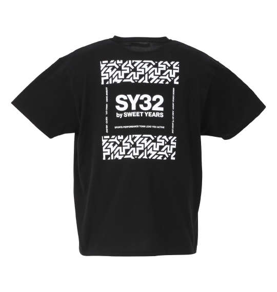 SY32 by SWEET YEARS NEWロゴバックプリント半袖Tシャツ ブラック