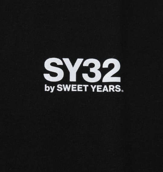 SY32 by SWEET YEARS NEWロゴバックプリント半袖Tシャツ ブラック