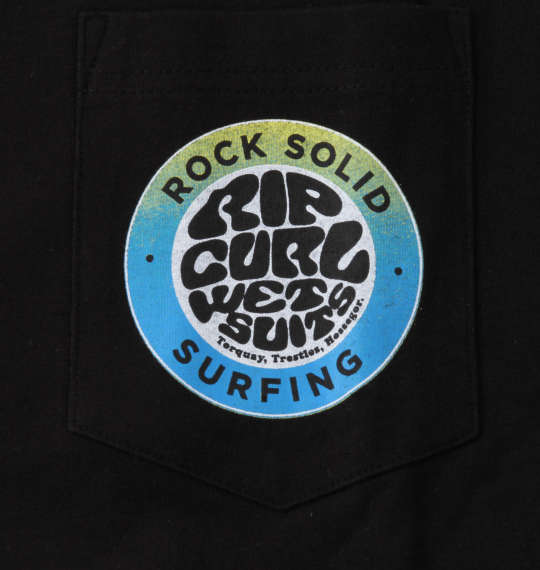 RIP CURL ROCK SOLID半袖Tシャツ ブラック