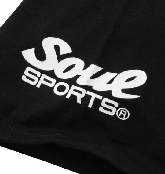 SOUL SPORTS×新日本プロレス 新日本プロレスコラボライオン大判ロゴ半袖Tシャツ ブラック