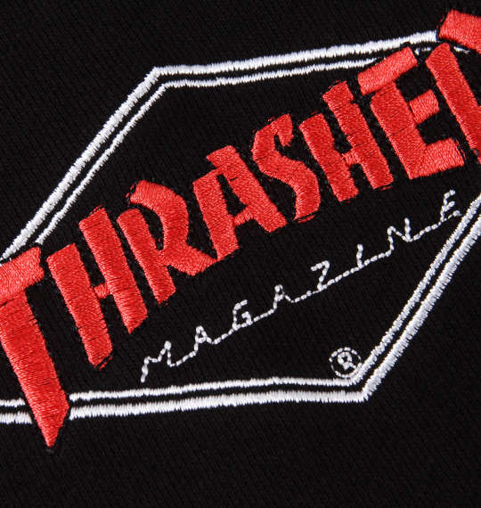 THRASHER フルジップパーカー ブラック