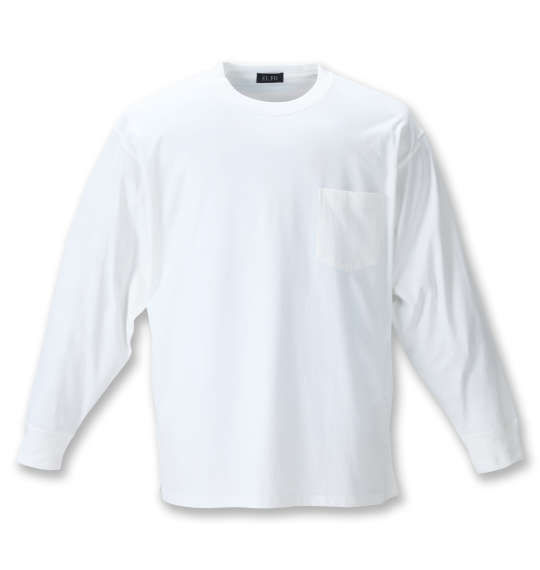 EL.FO ポケット付クルーネック長袖Tシャツ オフホワイト