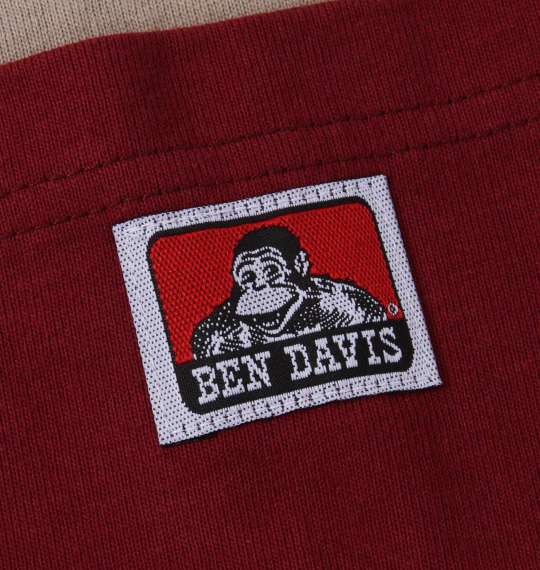 BEN DAVIS ポケット付クレイジー長袖Tシャツ ベージュ