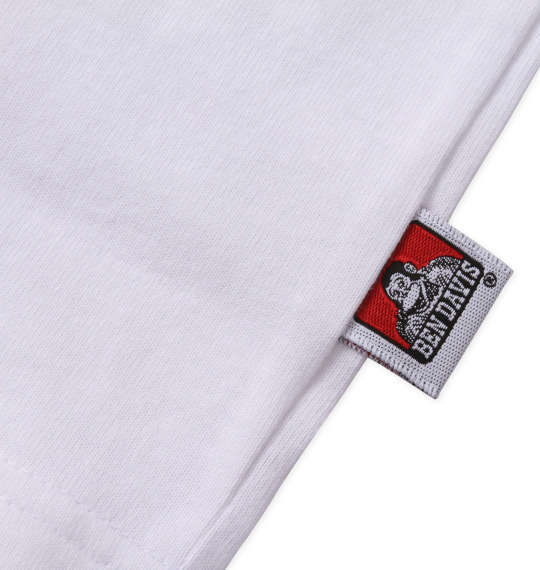 BEN DAVIS カーエンジニアプリント長袖Tシャツ ホワイト