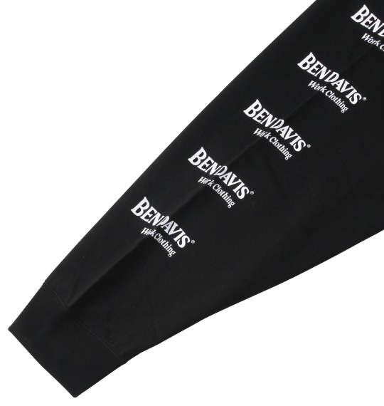 BEN DAVIS カーエンジニアプリント長袖Tシャツ ブラック