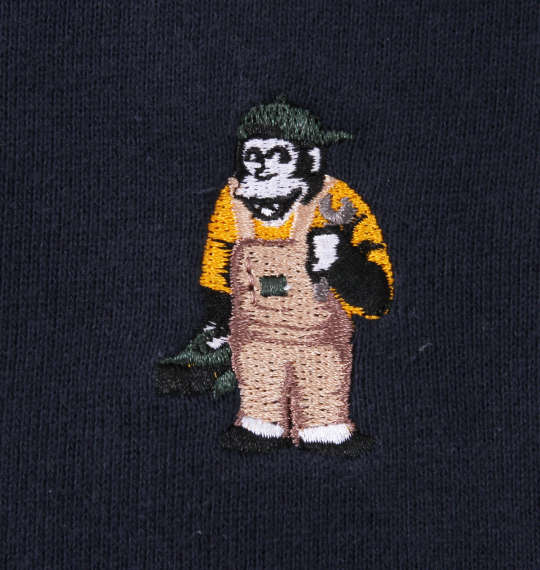 BEN DAVIS 裏毛ミニゴリラ刺繍プルパーカー ネイビー