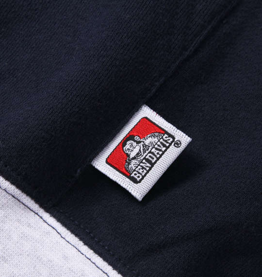 BEN DAVIS 裏毛ミニゴリラ刺繍プルパーカー ネイビー