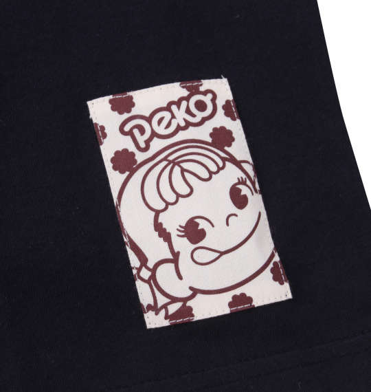 PeKo&PoKo ビッグプリント半袖Tシャツ ネイビー