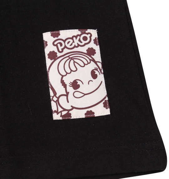 PeKo&PoKo プリント半袖Tシャツ ブラック