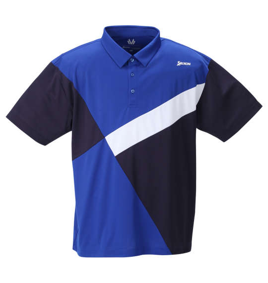 SRIXON カラーブロックプロモデル半袖シャツ ブルー