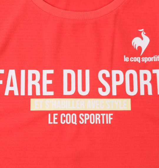 LE COQ SPORTIF サンスクリーン半袖Tシャツ リビングコーラル