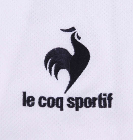 LE COQ SPORTIF エコペットハーフジップ半袖シャツ ホワイト