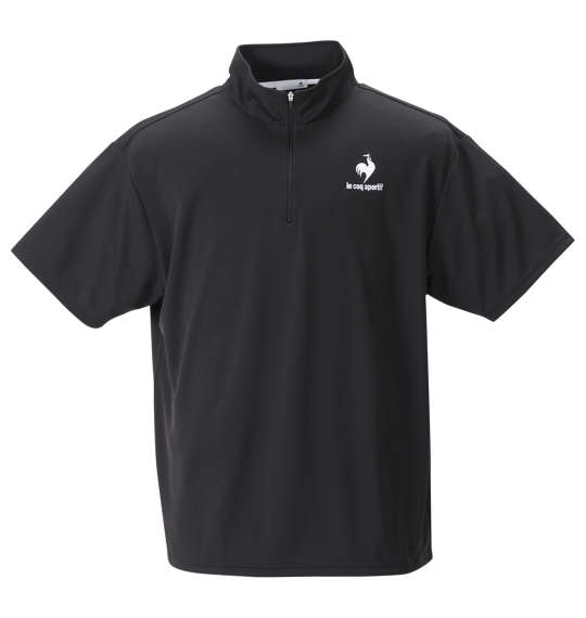 LE COQ SPORTIF エコペットハーフジップ半袖シャツ ブラック