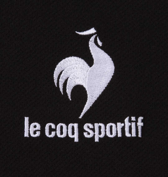 LE COQ SPORTIF エコペットハーフジップ半袖シャツ ブラック