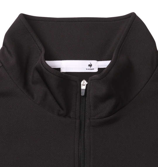 LE COQ SPORTIF エコペットハーフジップ半袖シャツ ブラック