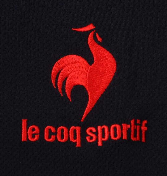 LE COQ SPORTIF エコペットハーフジップ半袖シャツ ネイビー