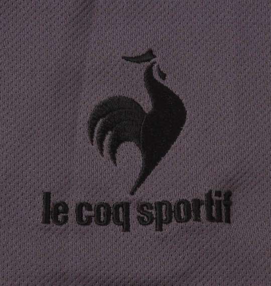 LE COQ SPORTIF エコペットハーフジップ半袖シャツ チャコール