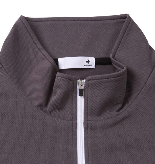 LE COQ SPORTIF エコペットハーフジップ半袖シャツ チャコール