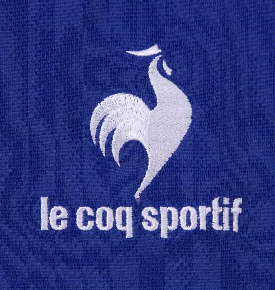 LE COQ SPORTIF エコペットハーフジップ半袖シャツ セーヌブルー
