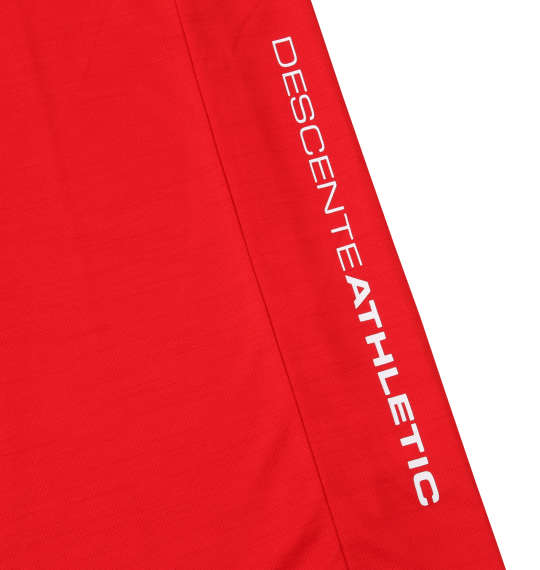 DESCENTE サンスクリーンヘザー半袖Tシャツ レッド杢