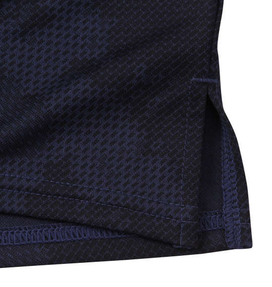 DESCENTE ジャガードグラフィック半袖Tシャツ ネイビー