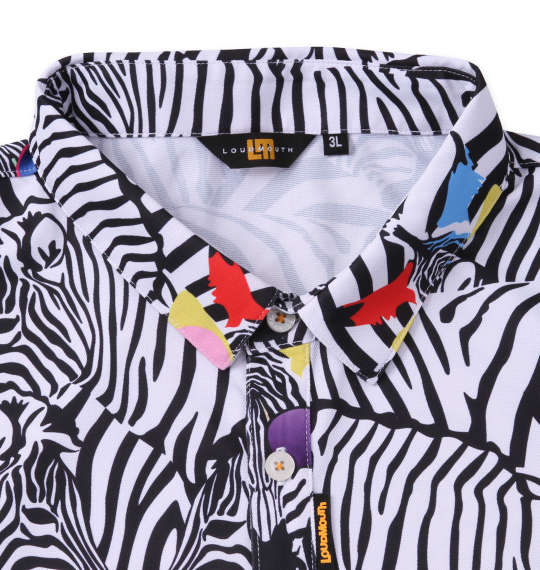 LOUDMOUTH プレミアム鹿の子半袖シャツ ゼブラ