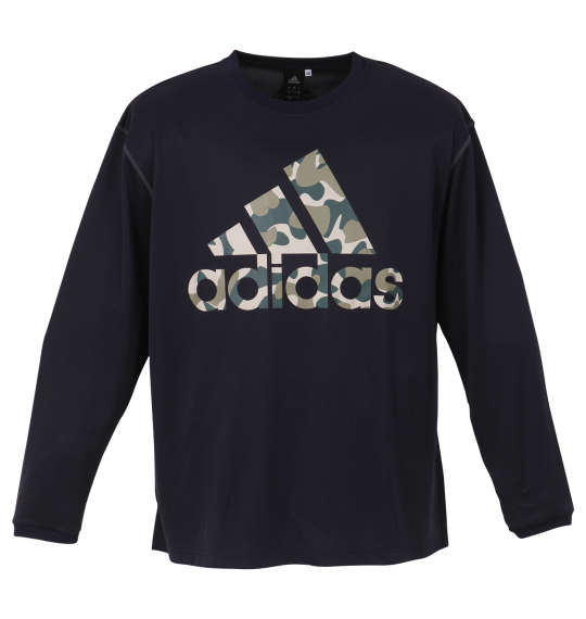 adidas カモフラBOS長袖Tシャツ レジェンドインク