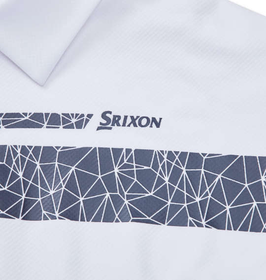 SRIXON クロスラインデザイン長袖シャツ ホワイト