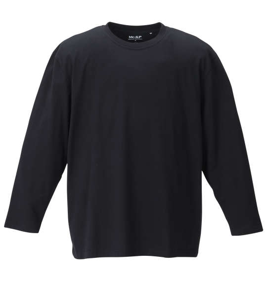 Mc.S.P オーガニックコットンクルーネック長袖Tシャツ ブラック