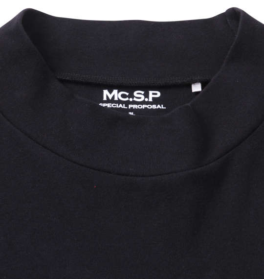 Mc.S.P オーガニックスムース起毛ハイネック長袖Tシャツ ブラック